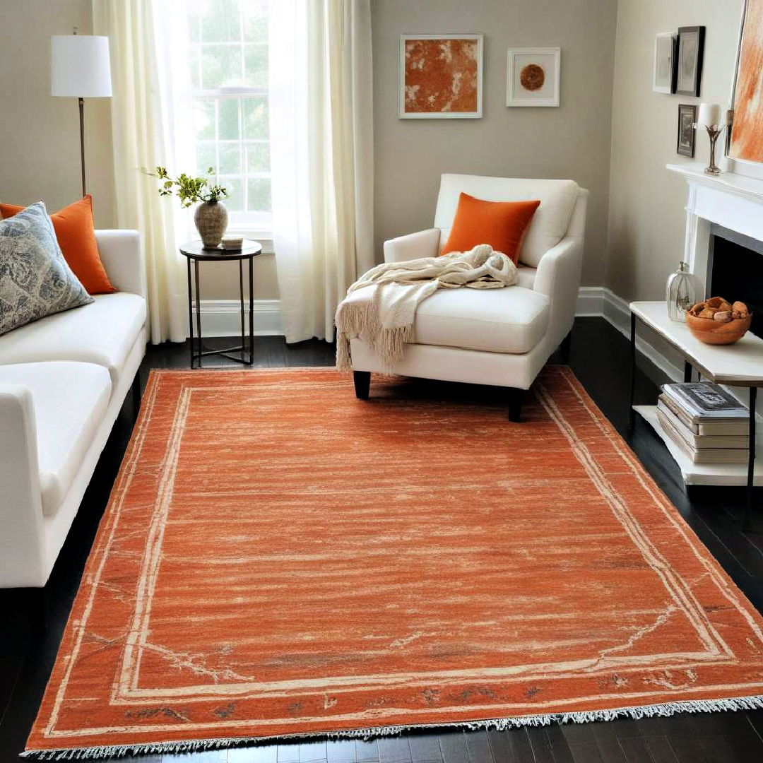 burnt orange area rug