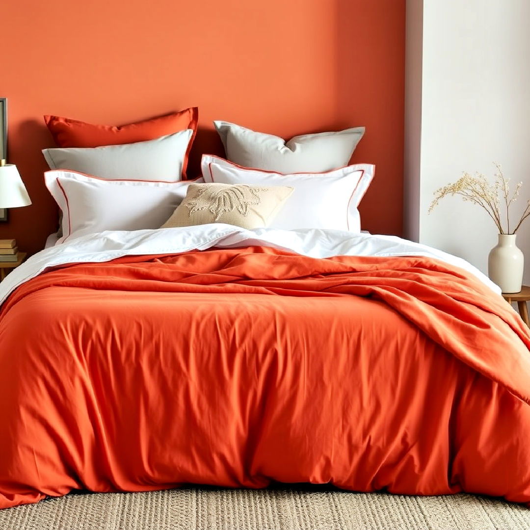 burnt orange bedding set