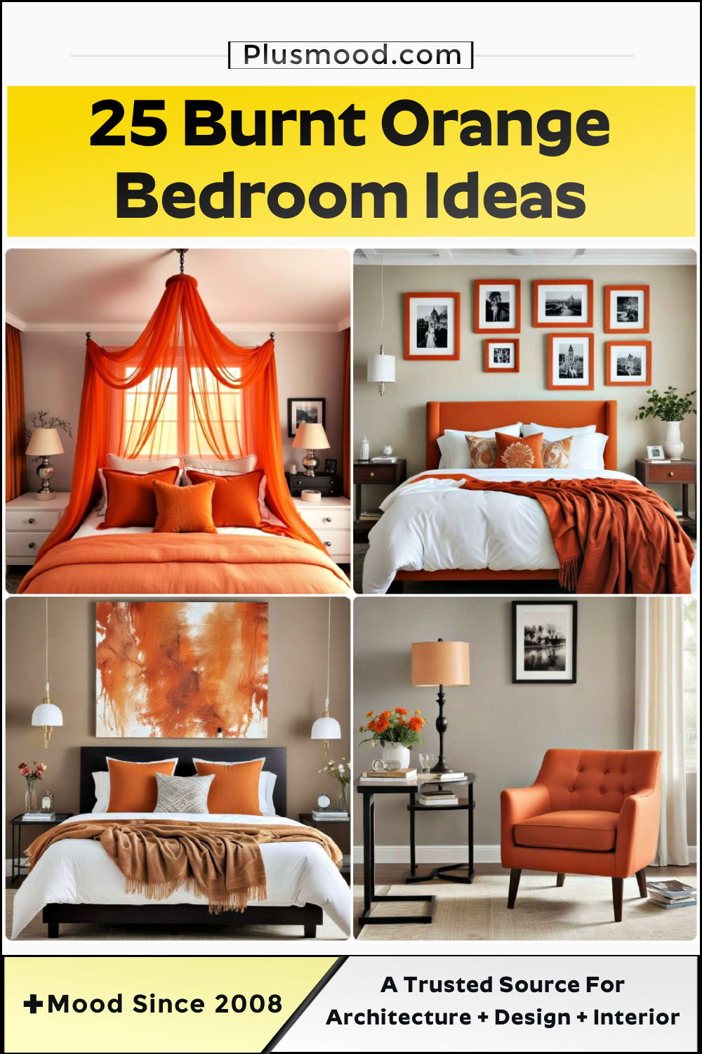 burnt orange bedroom ideas and inspiration