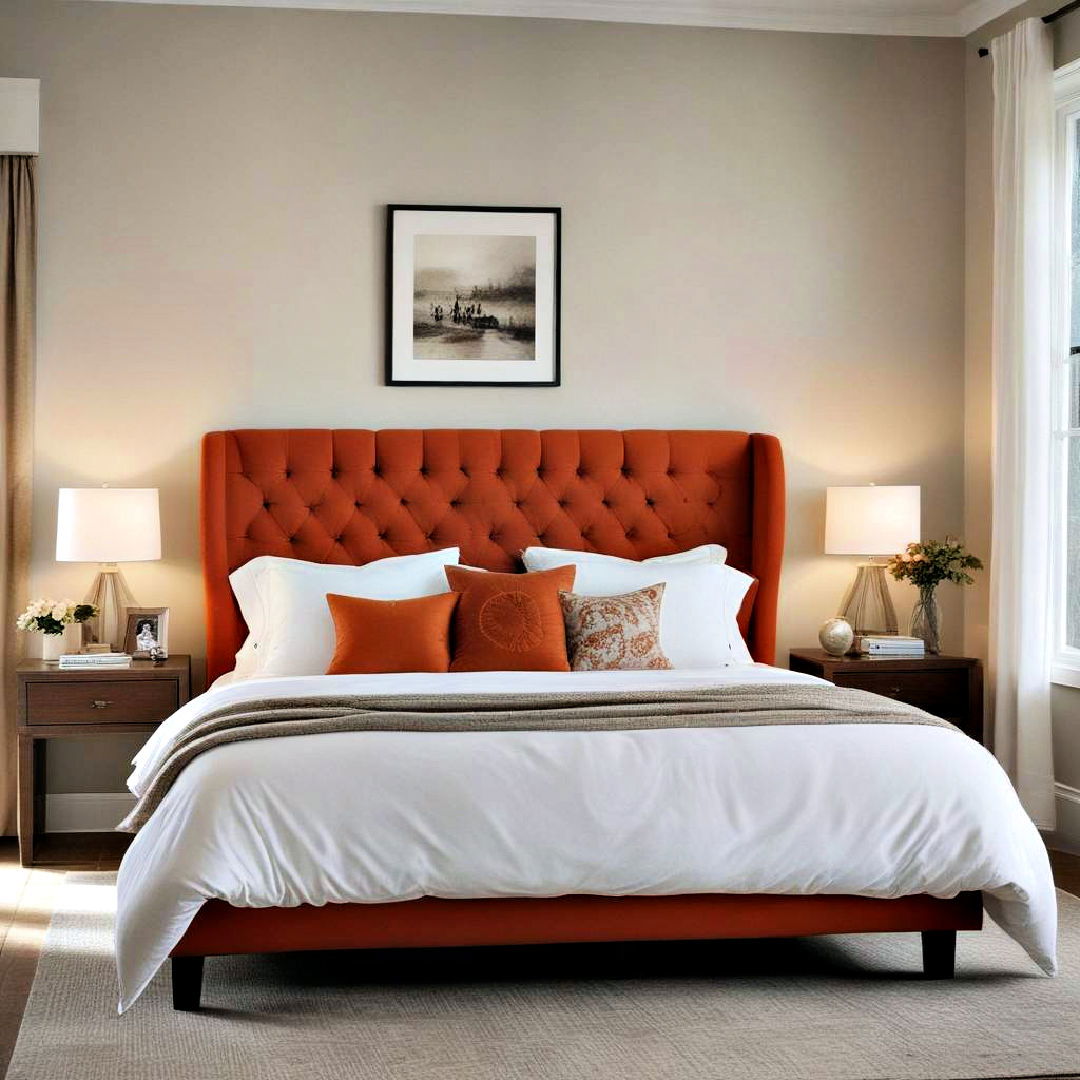 burnt orange headboard