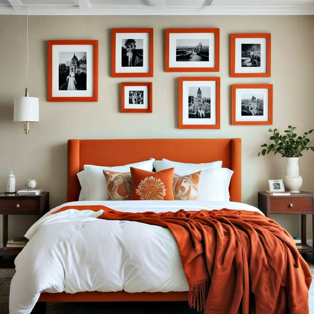 burnt orange picture frames