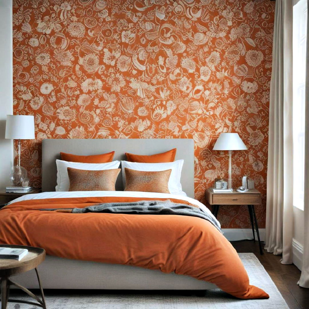 burnt orange wallpaper