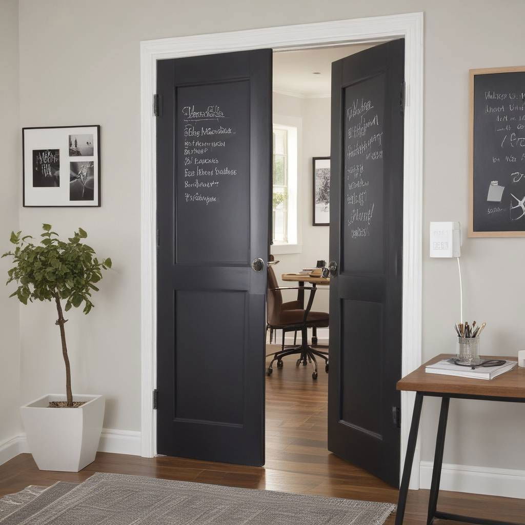 chalkboard or whiteboard door