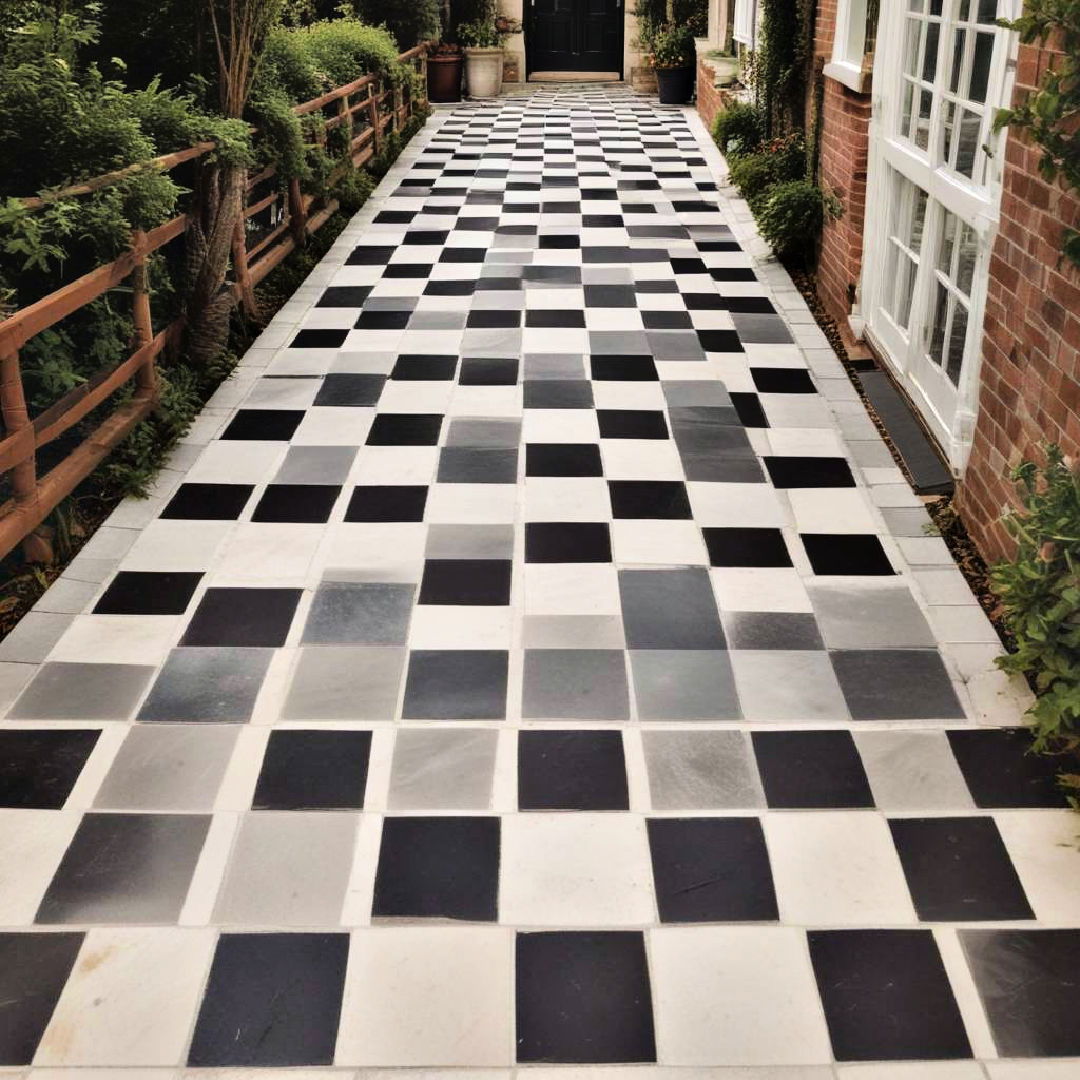 checkerboard tiles