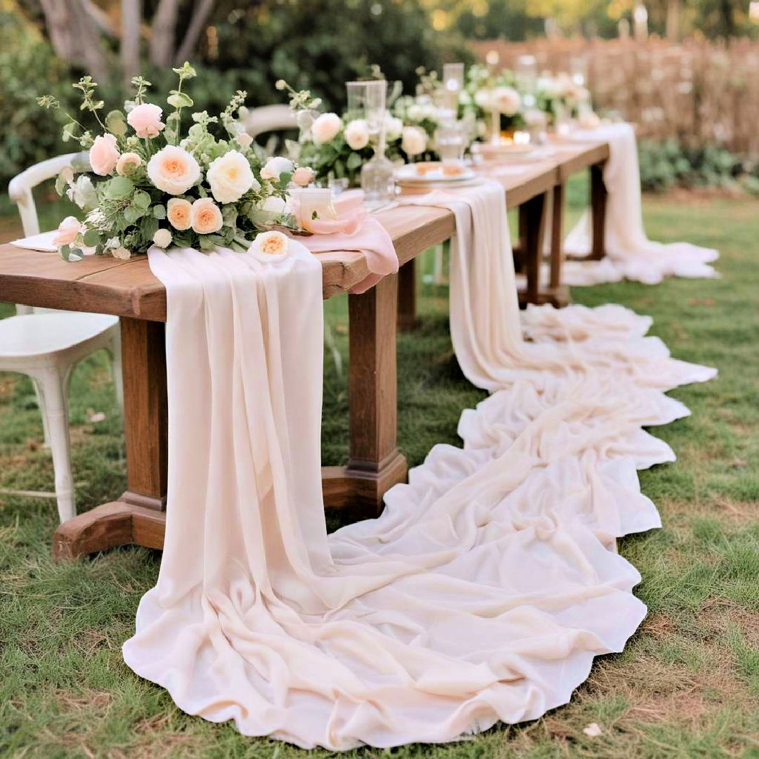 chiffon flowy runner