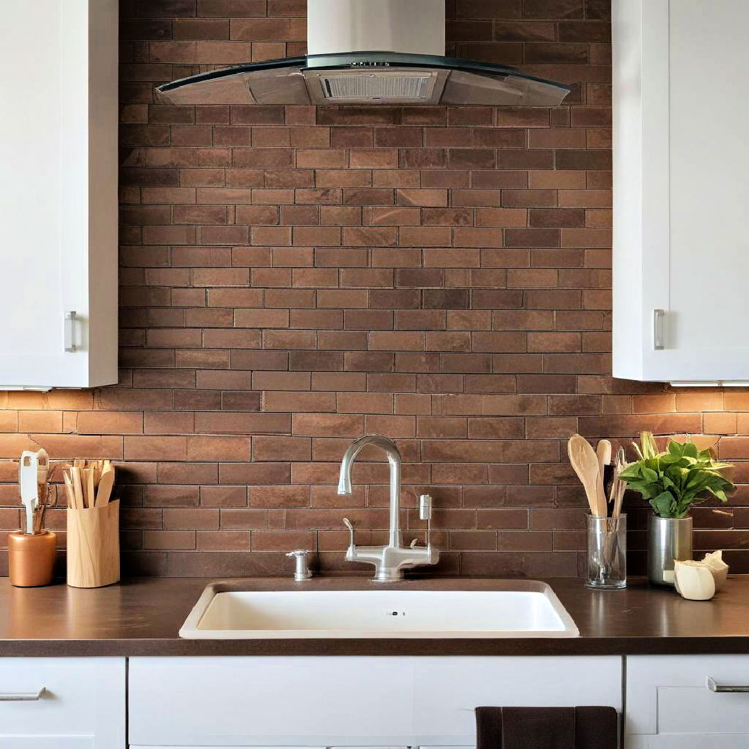 chocolate brown backsplash