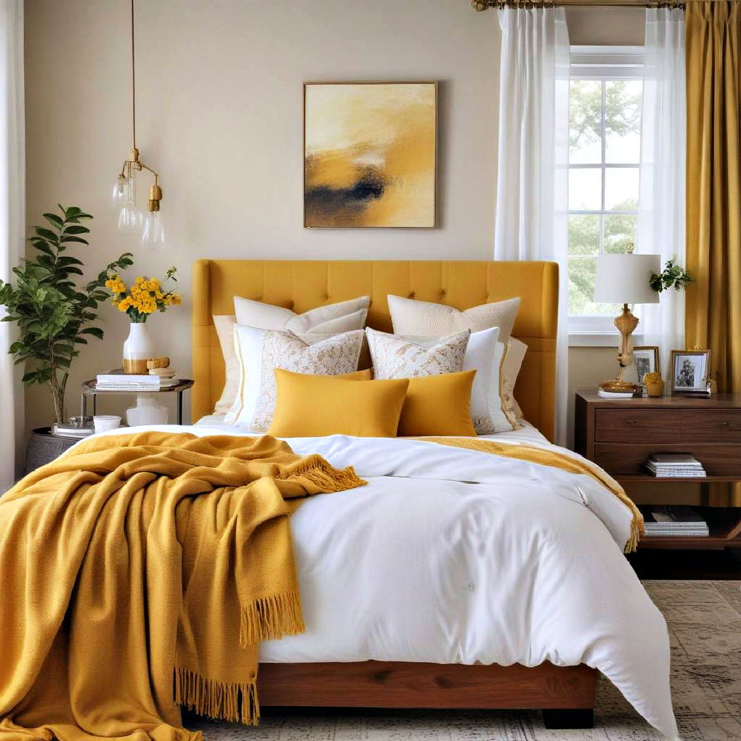 choose mustard accents for a bold statement