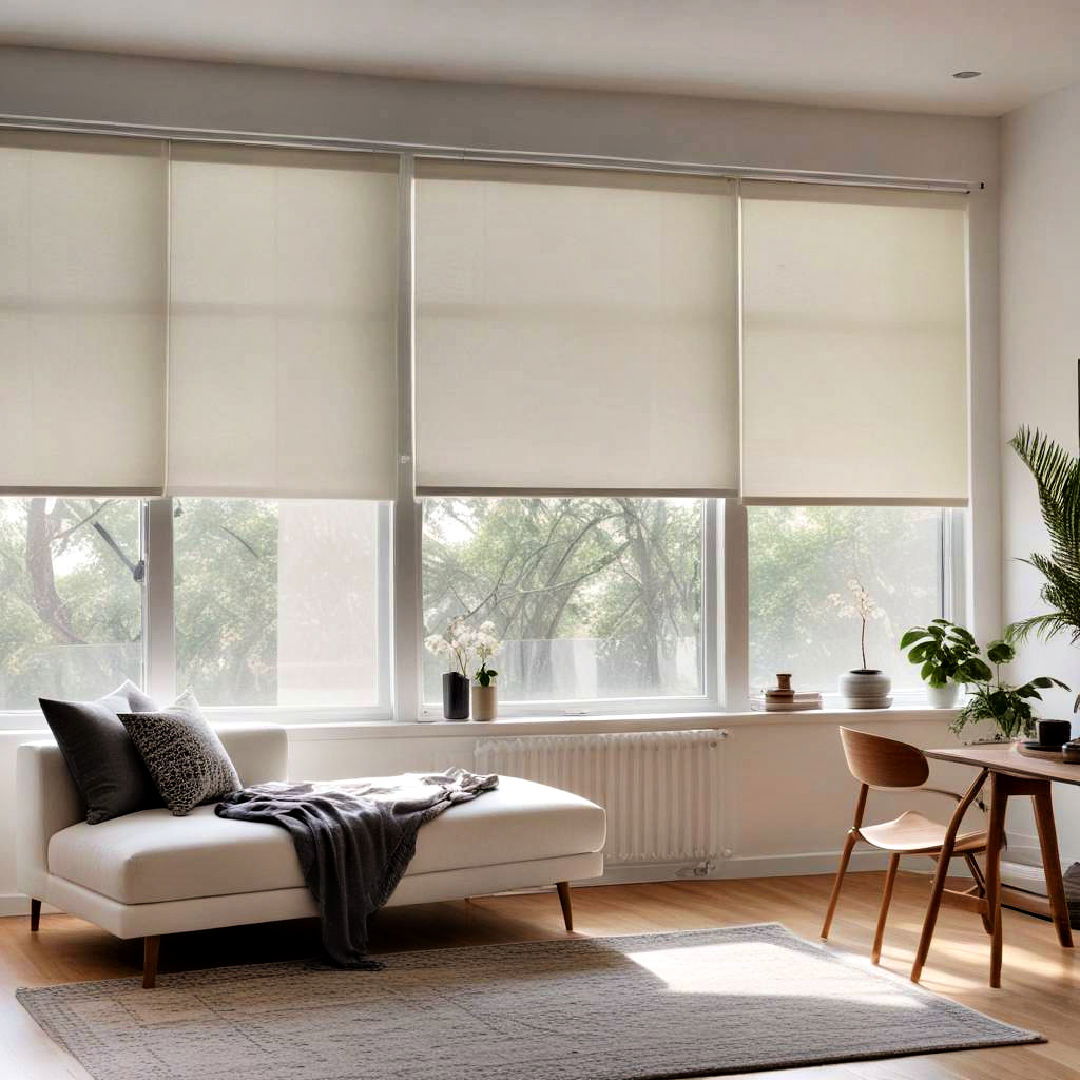 choose unobtrusive window treatments