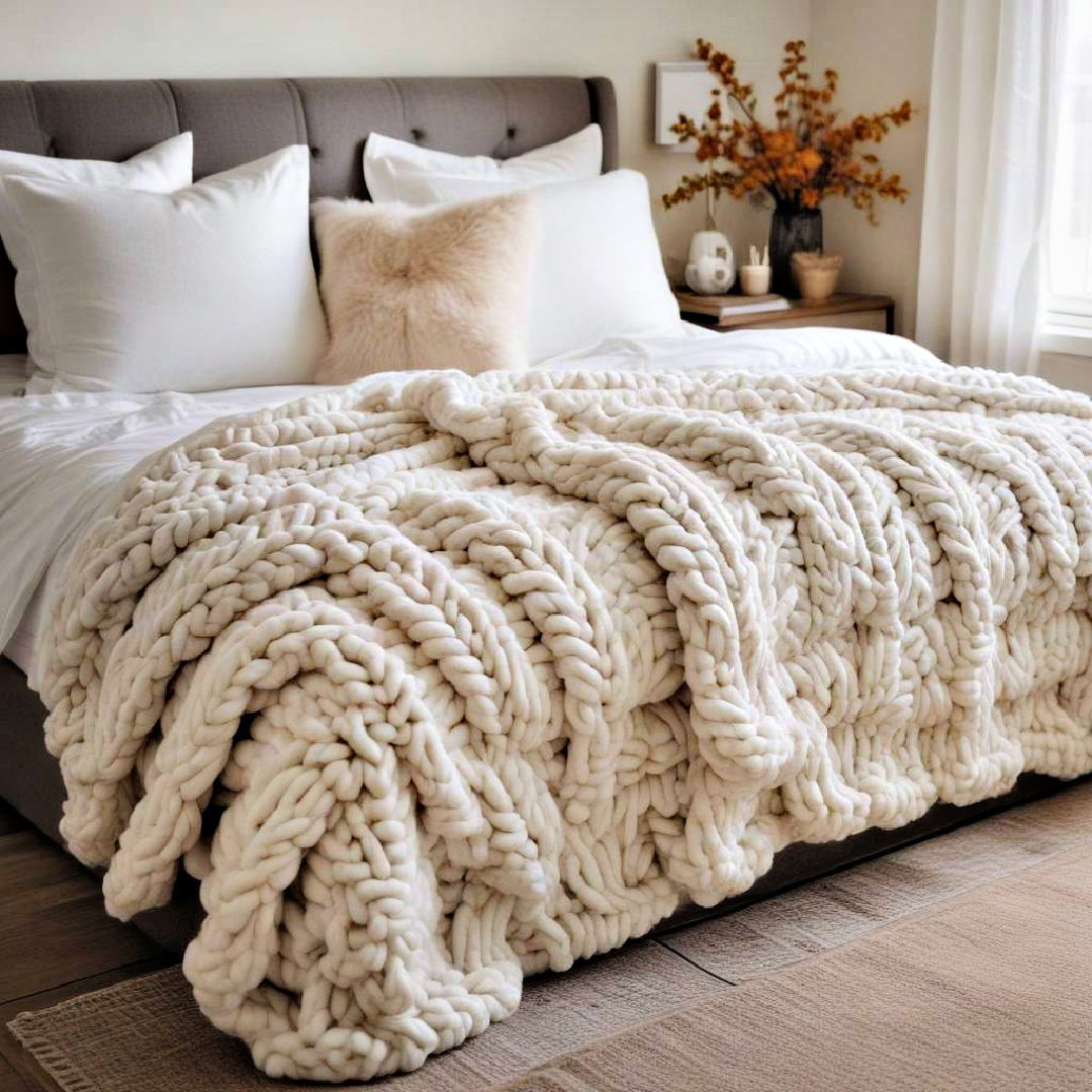 chunky knit blankets