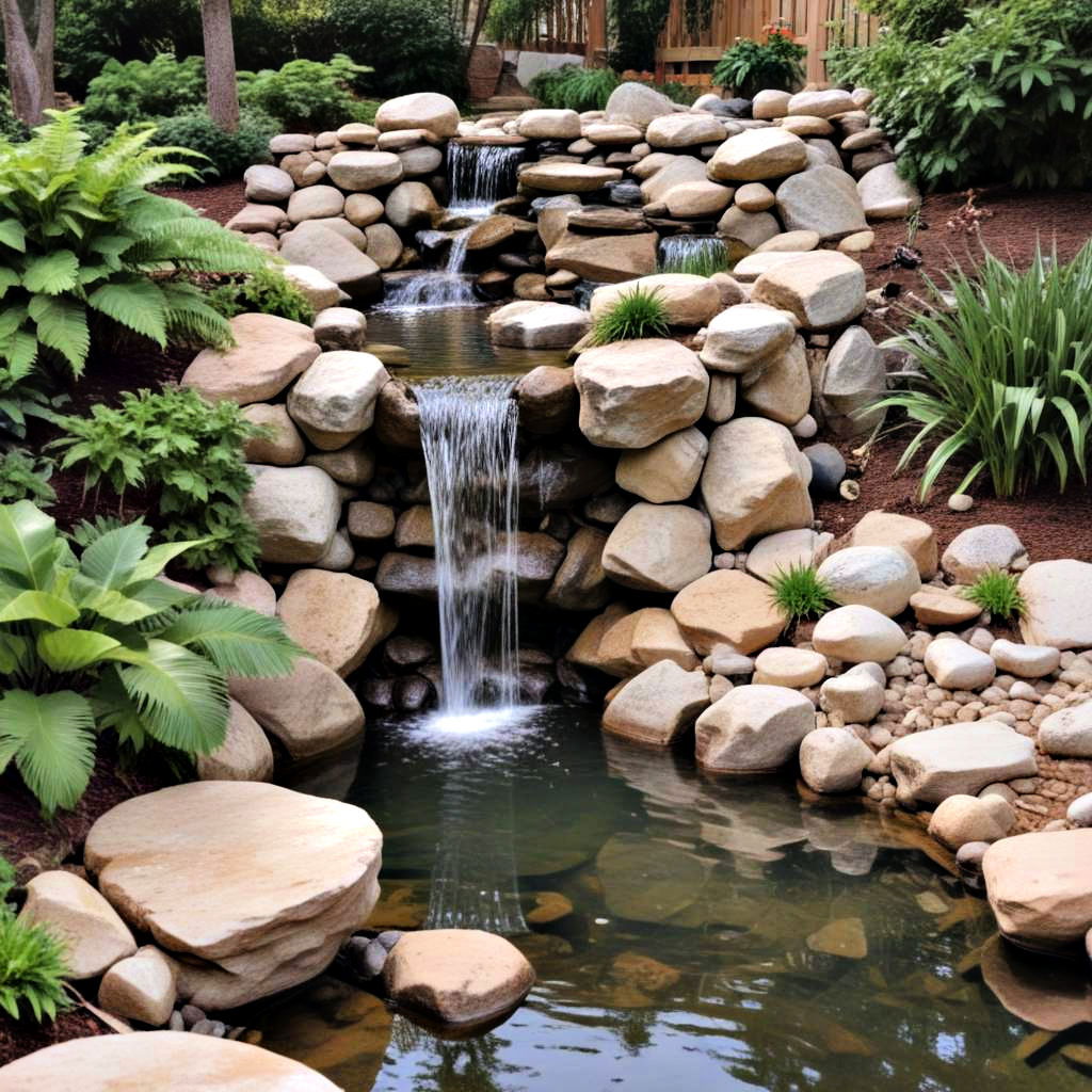 classic natural stone waterfall