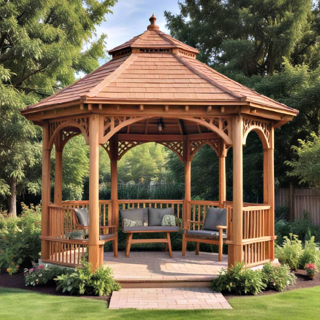 classic wooden gazebo