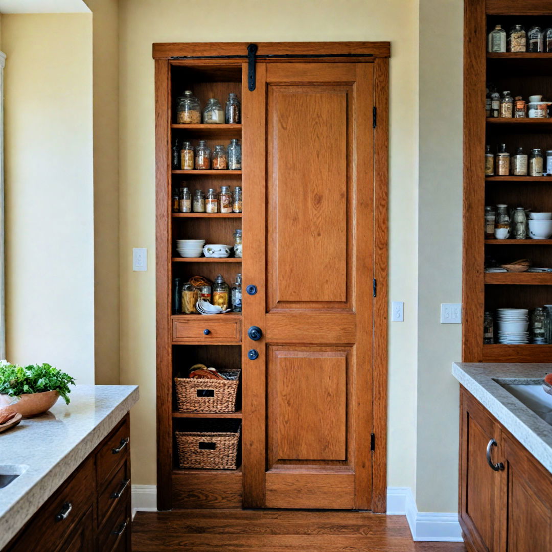 classic wooden pantry door