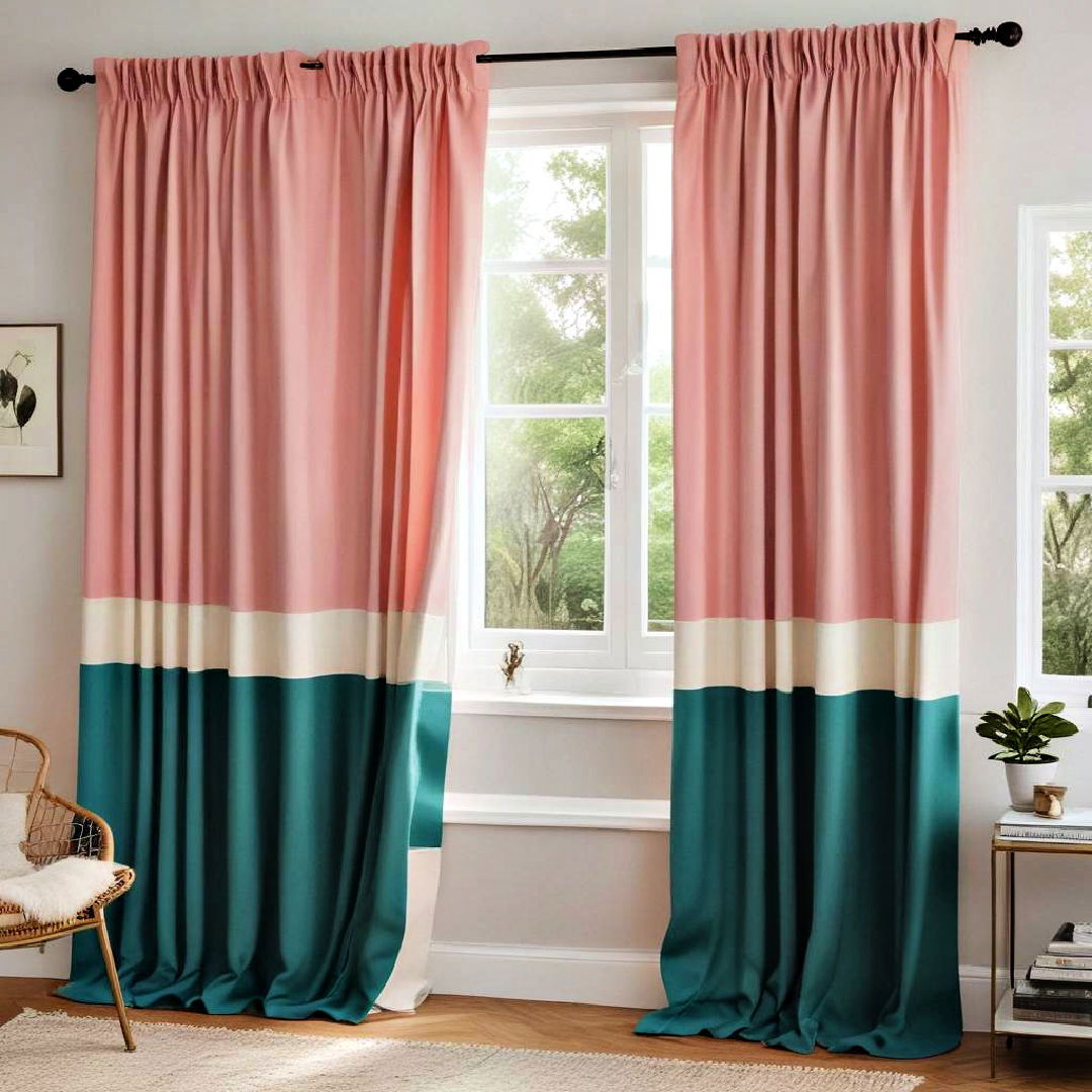 color block curtains