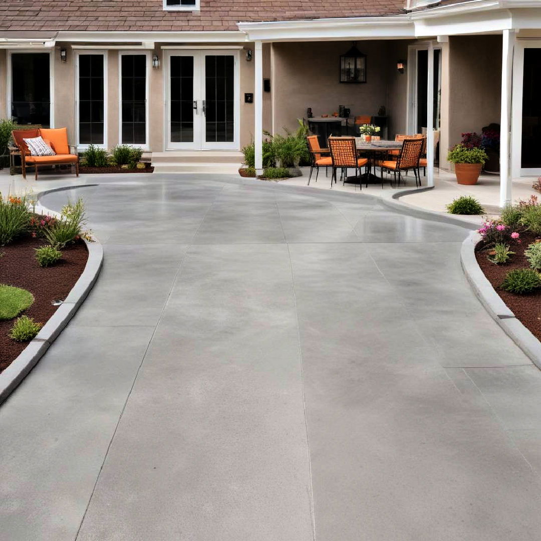 colored concrete patio