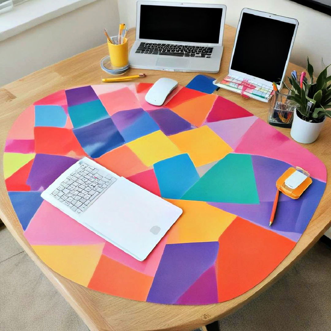 colorful desk mat