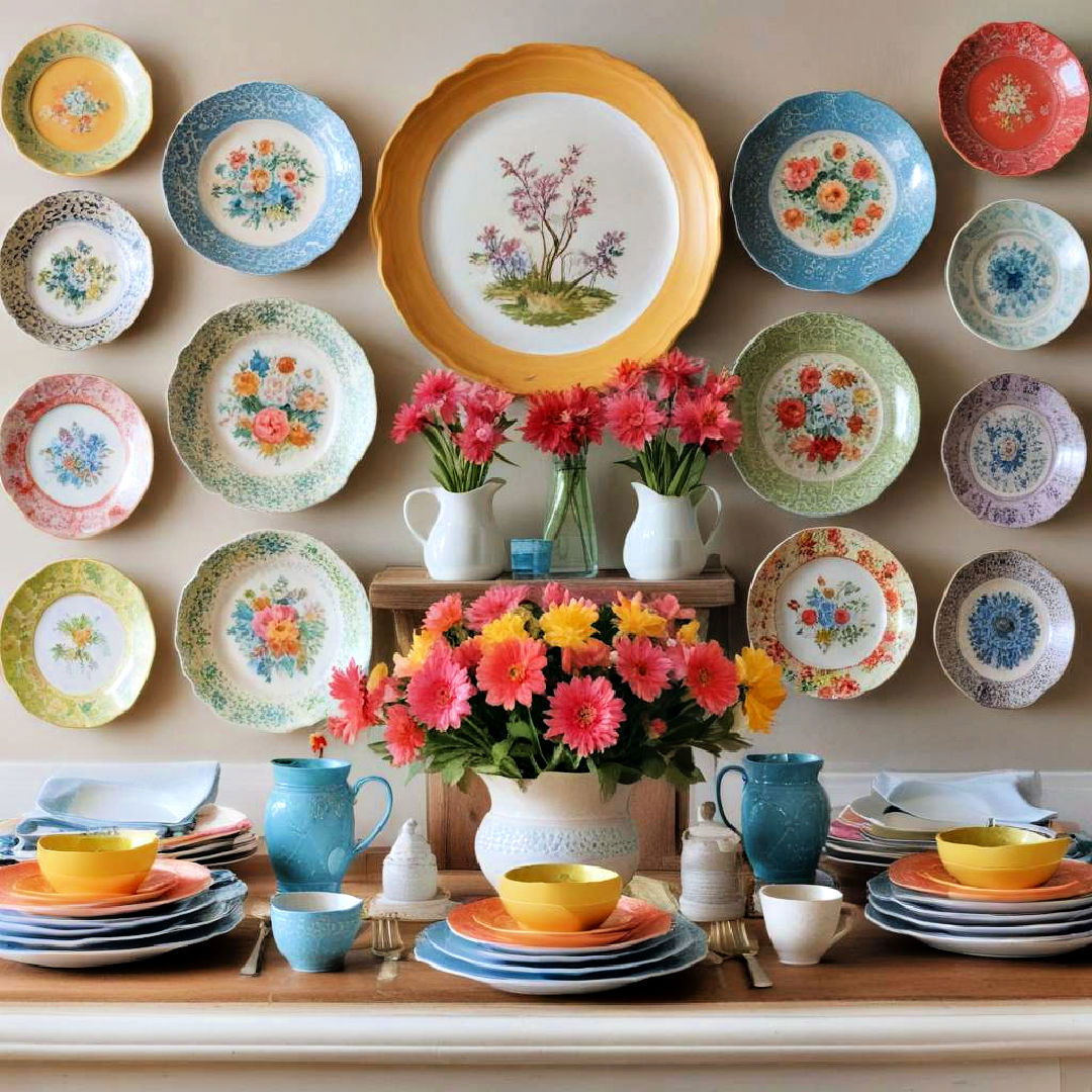 colorful plates