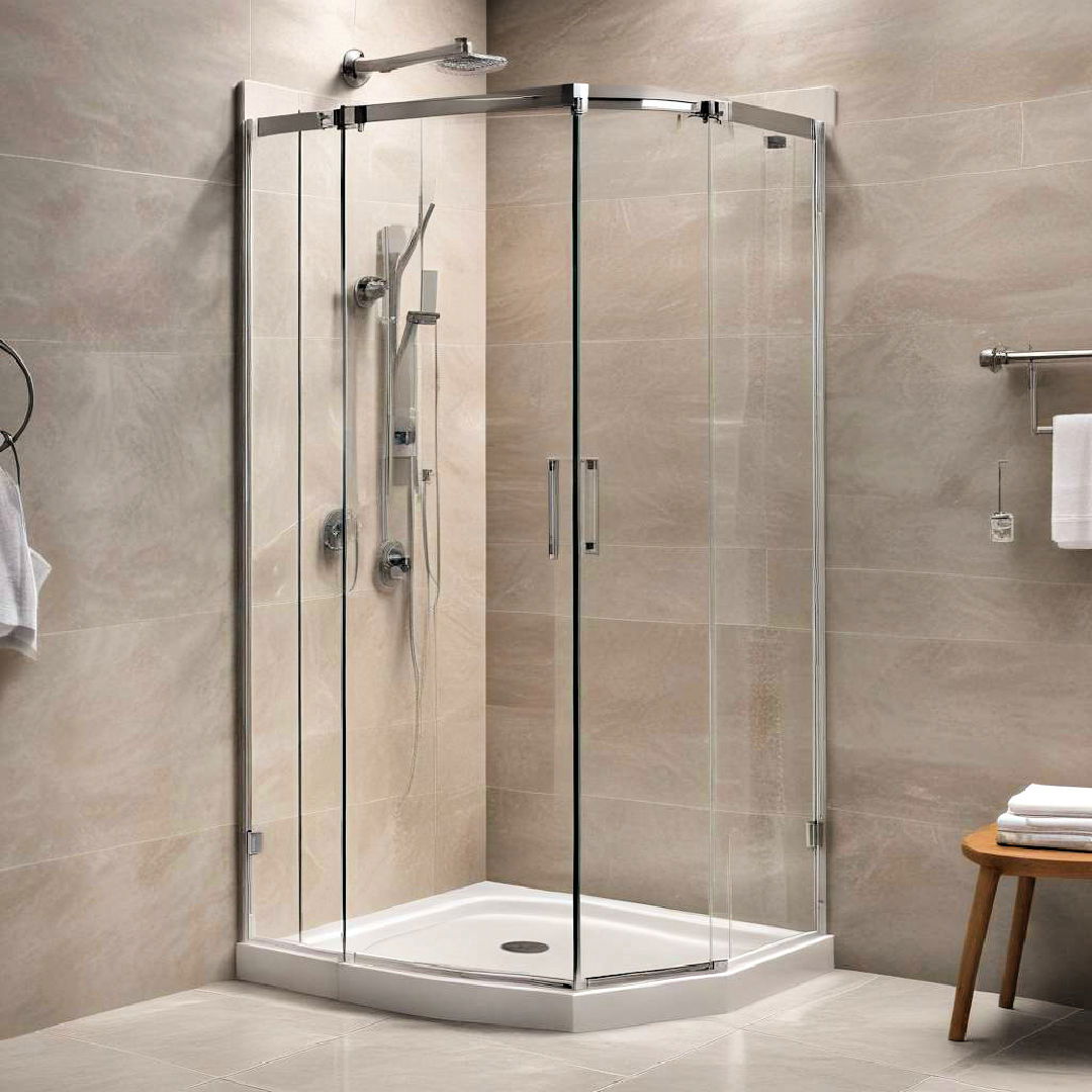 compact corner shower kit