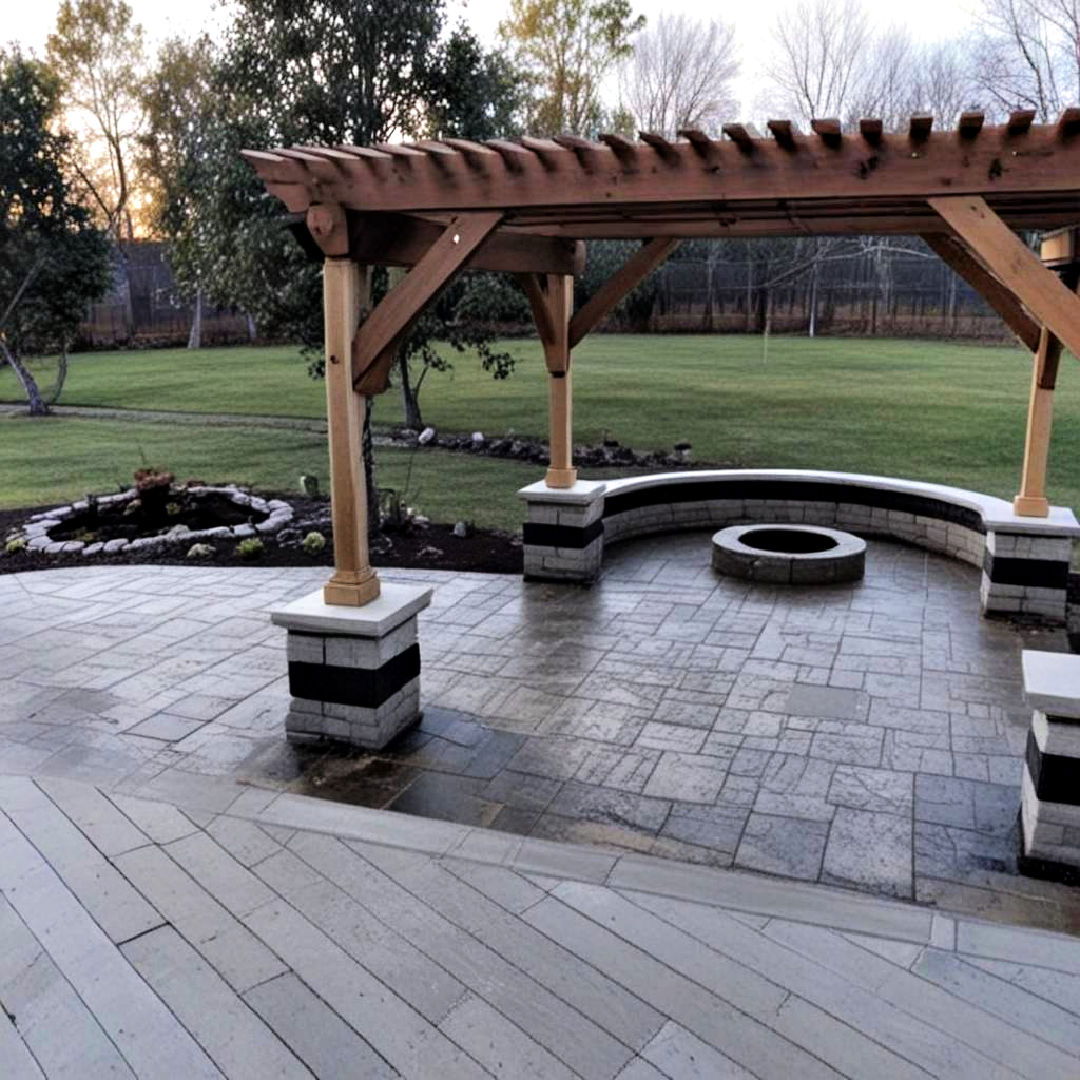 concrete patio with pergola