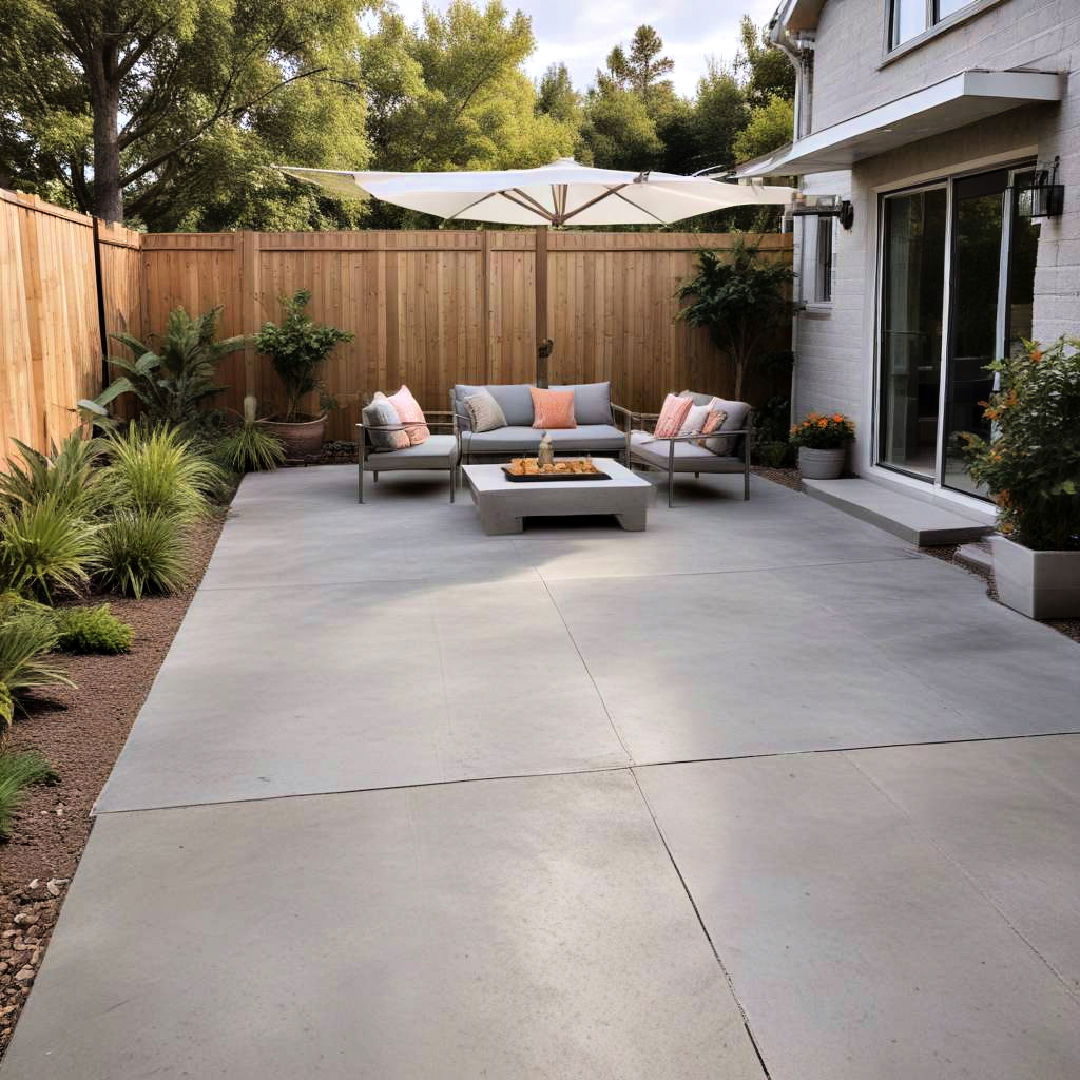 concrete slab patio