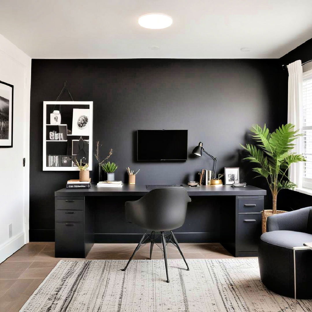 contemporary black office