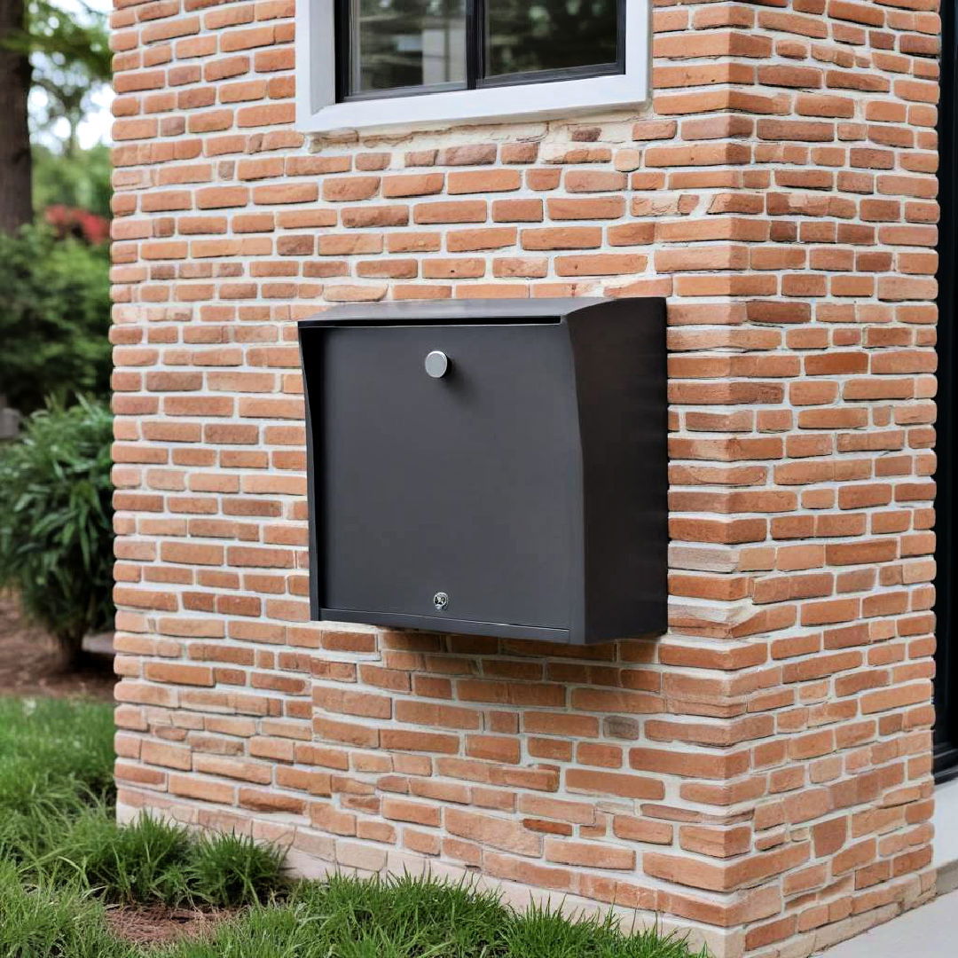 contemporary brick mailbox