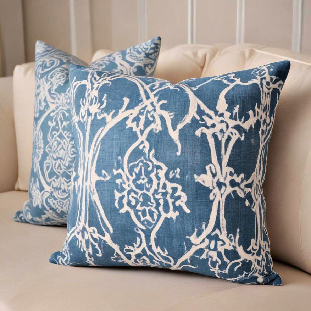 cool blue throw pillows