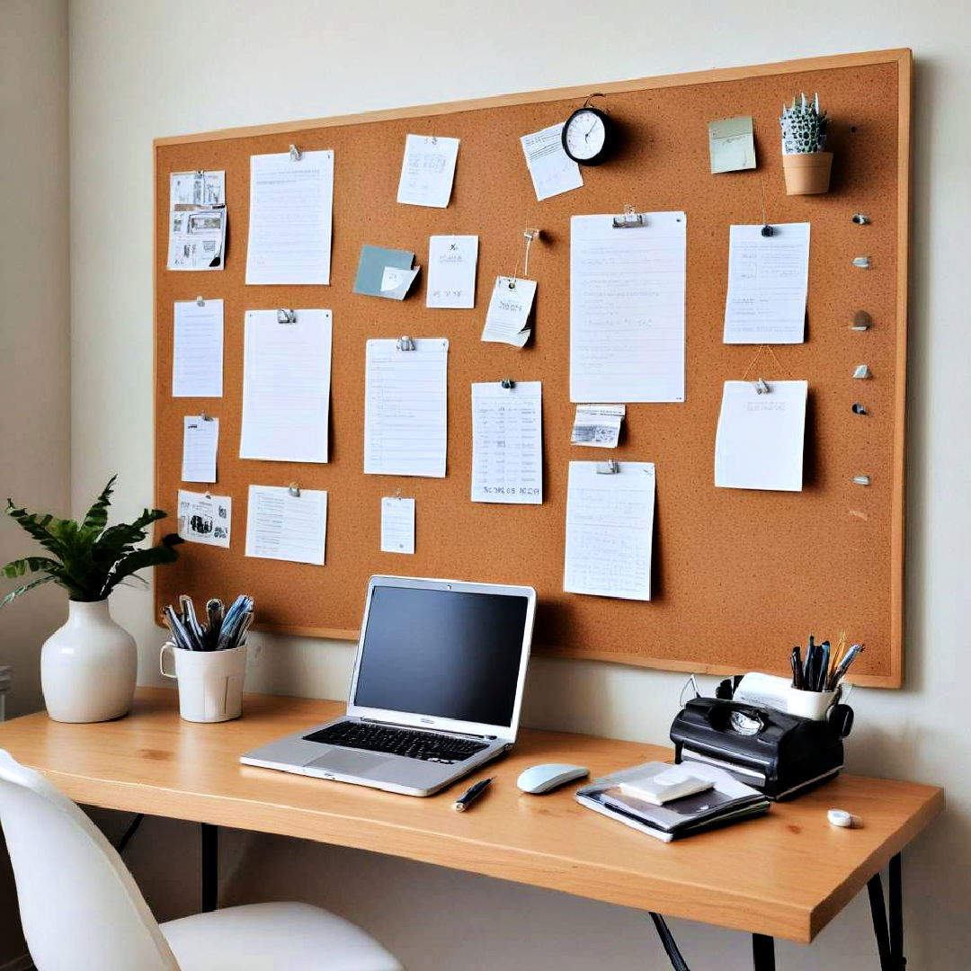 cork board or pegboard