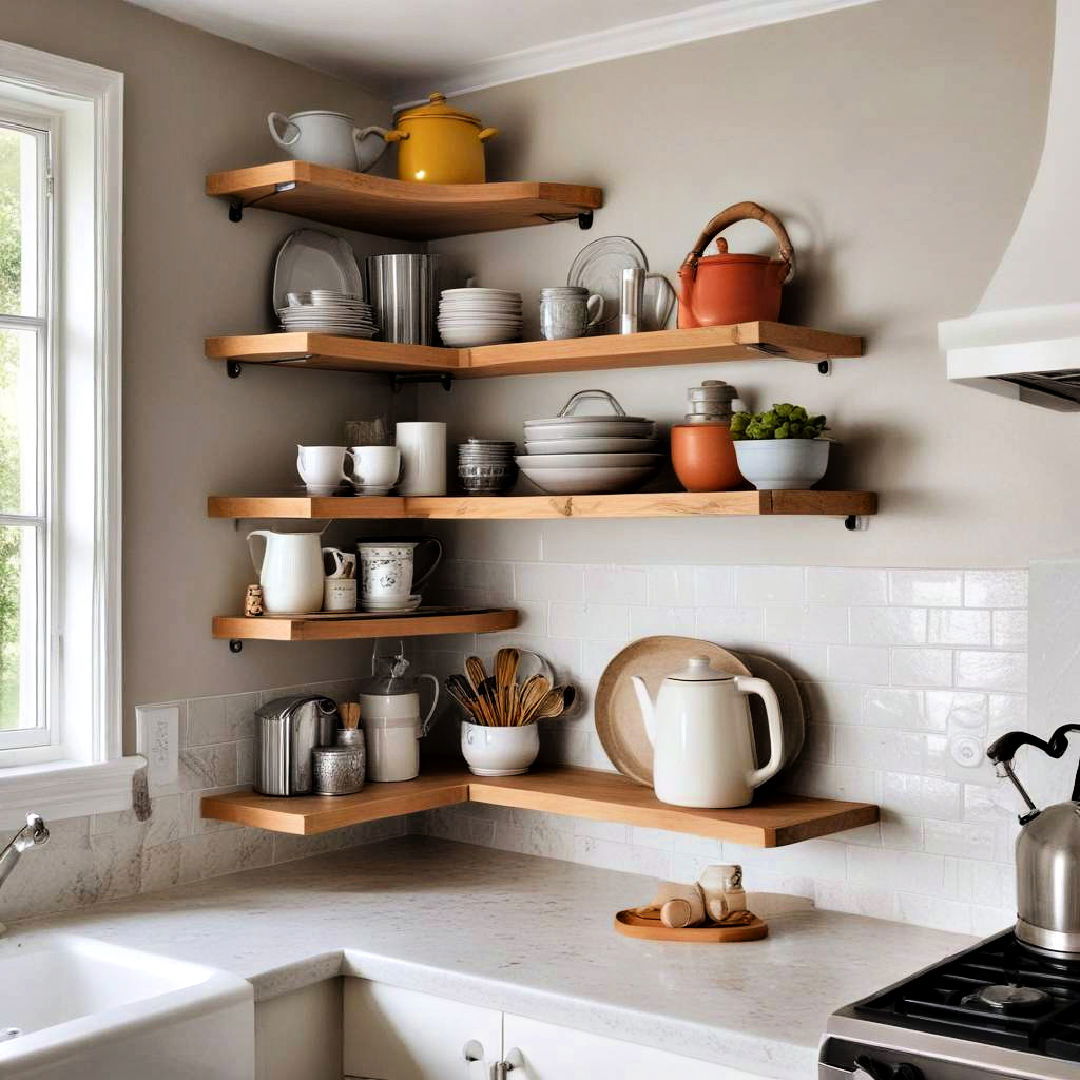 corner kitchen shelves