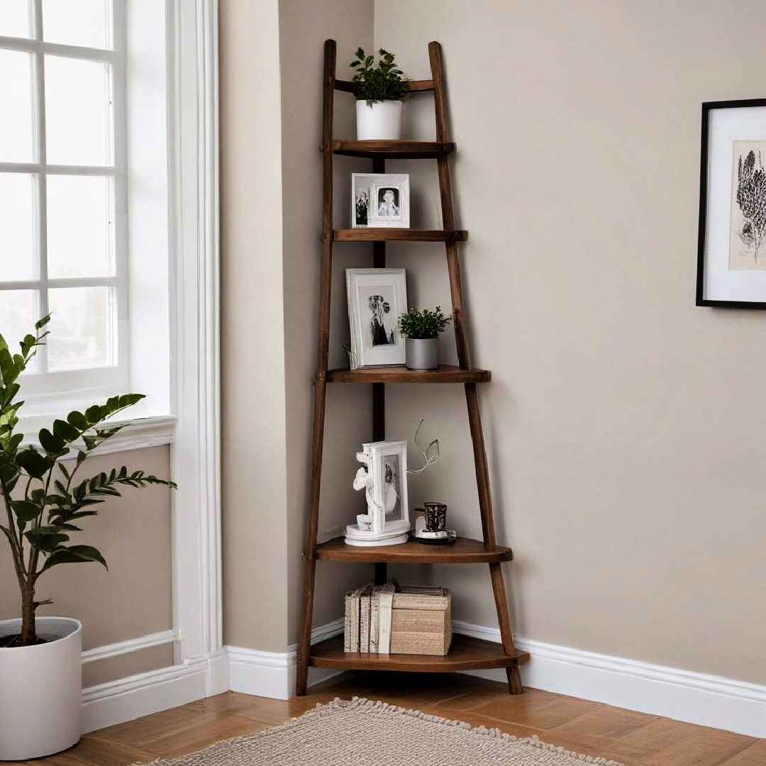 corner ladder shelves