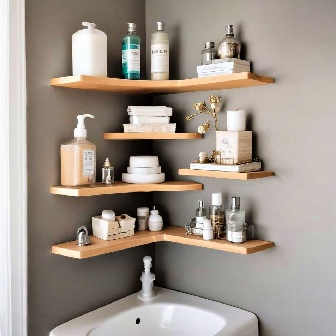 corner shelves for compact storage