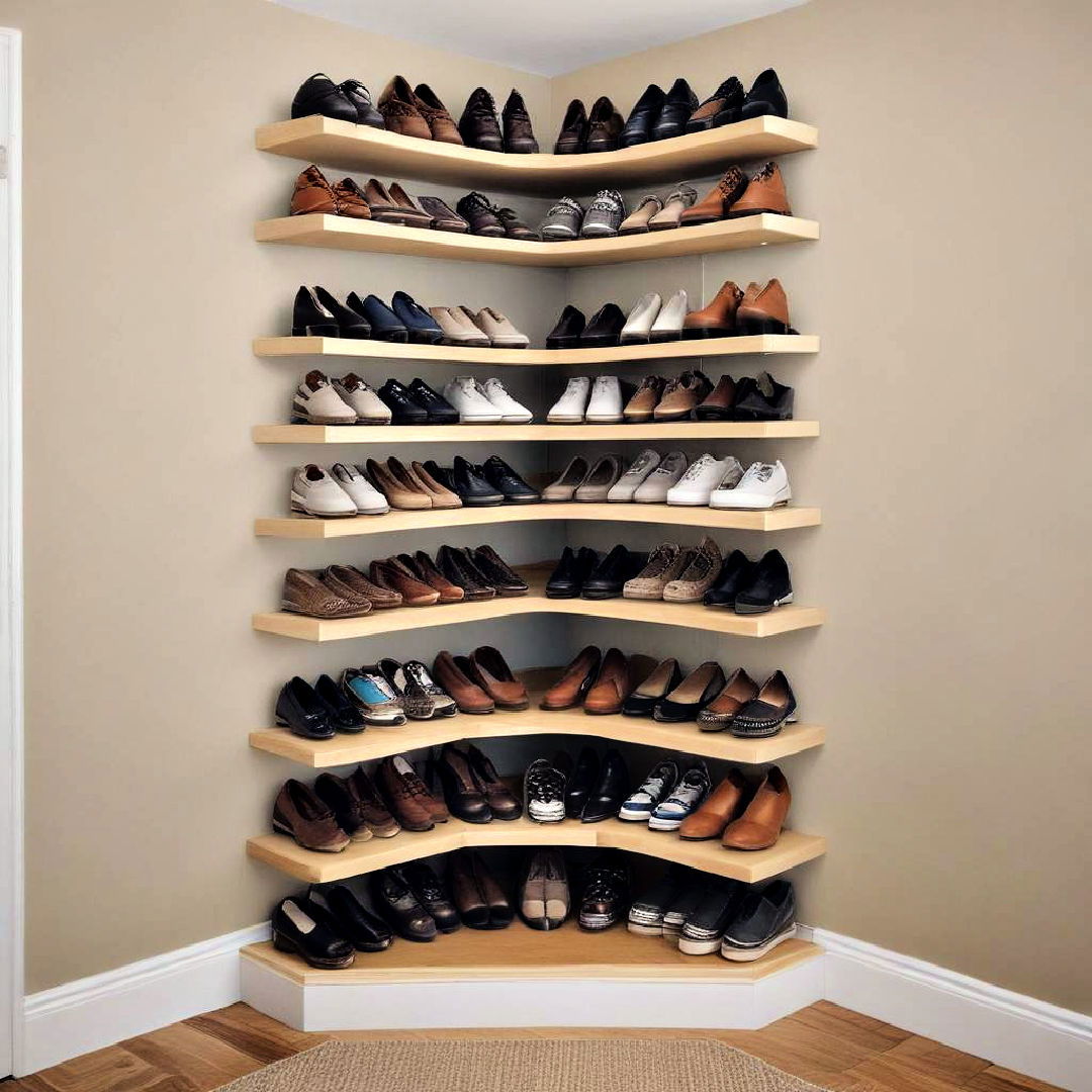 corner shoe shelves