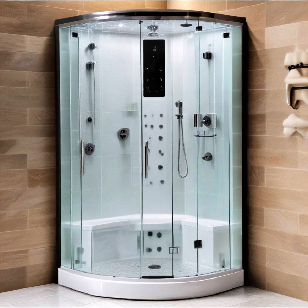 corner steam shower