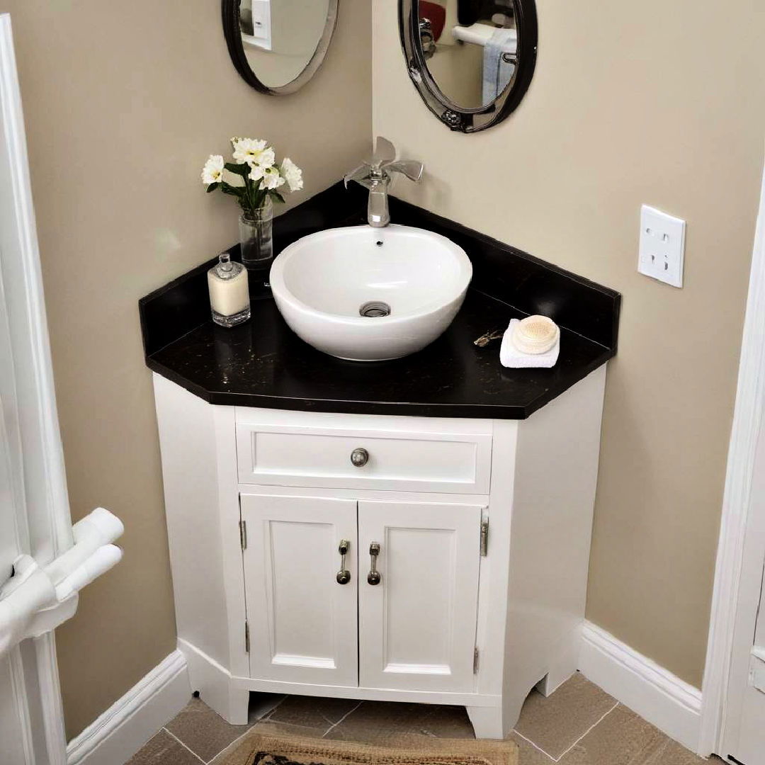 corner vanity sink