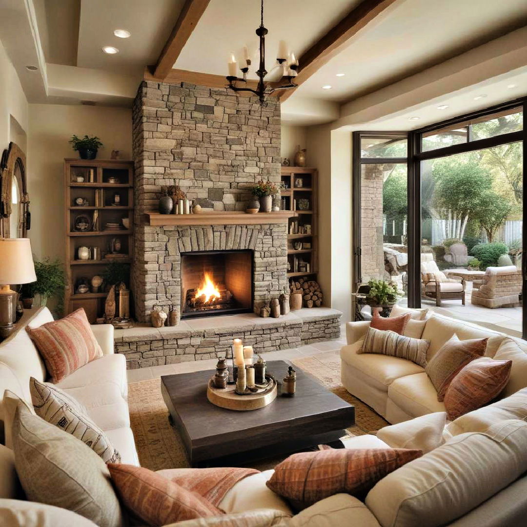 cozy fireplace retreat