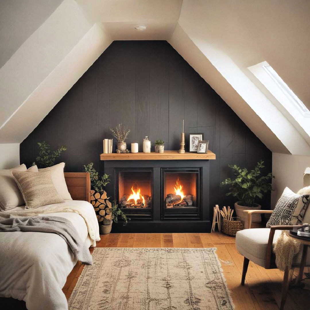 cozy fireplace