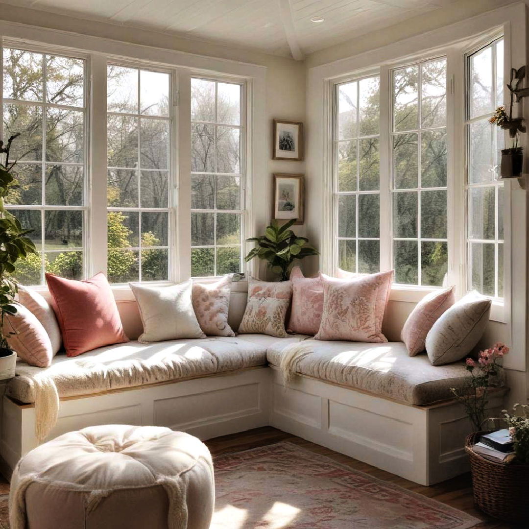 cozy reading nook sunroom