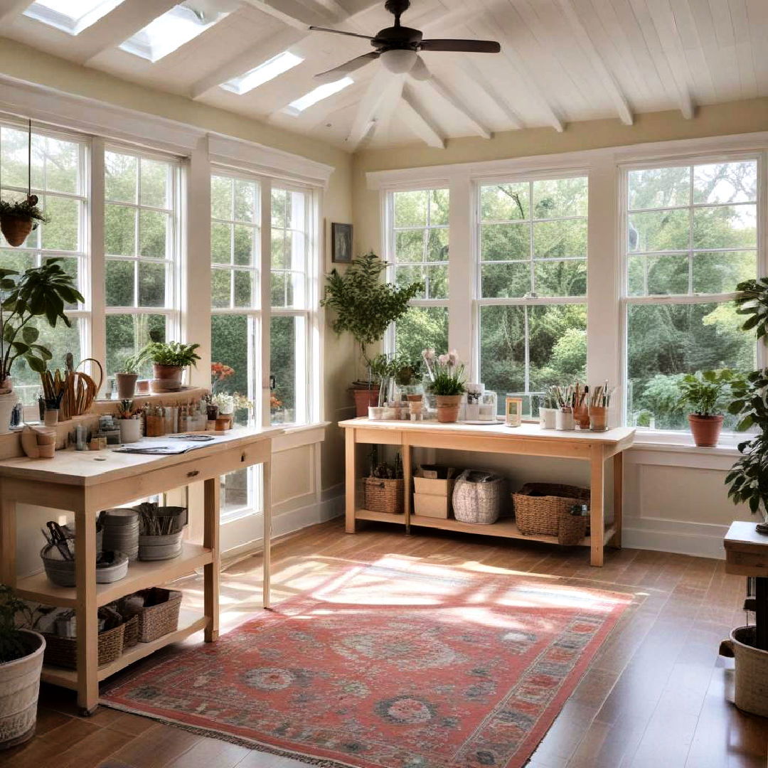 craft studio sunroom