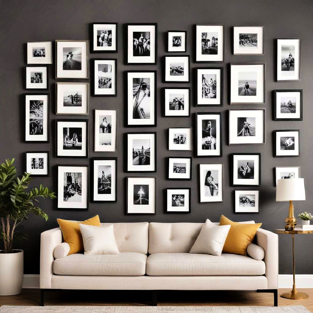 create a wall of floating frames