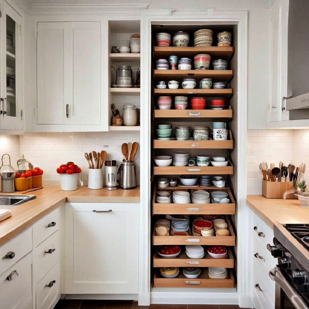 create vertical storage for baking sheets