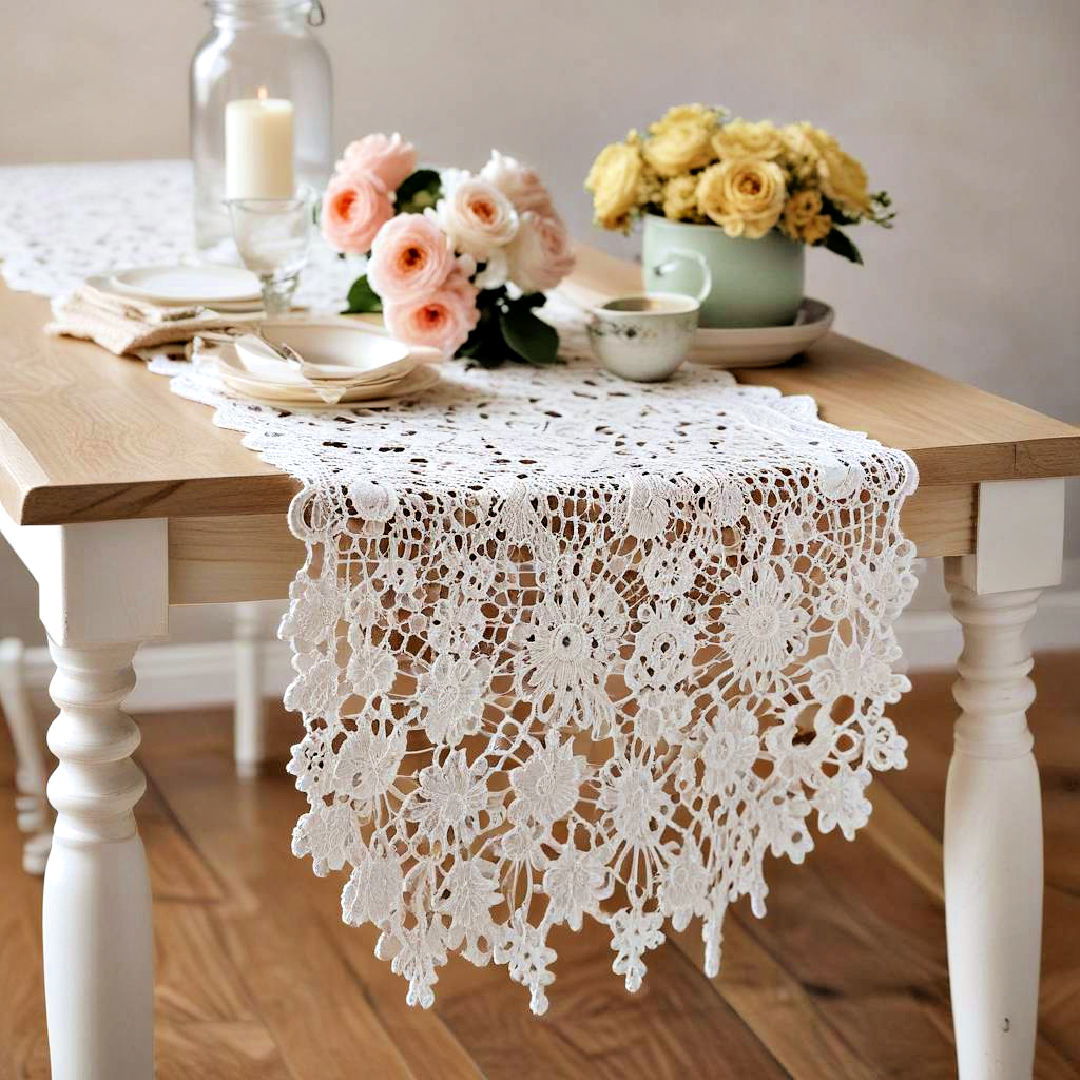 crochet lace runner