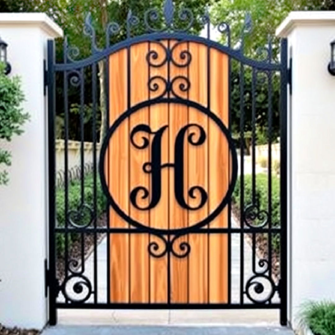 customized gate monogram