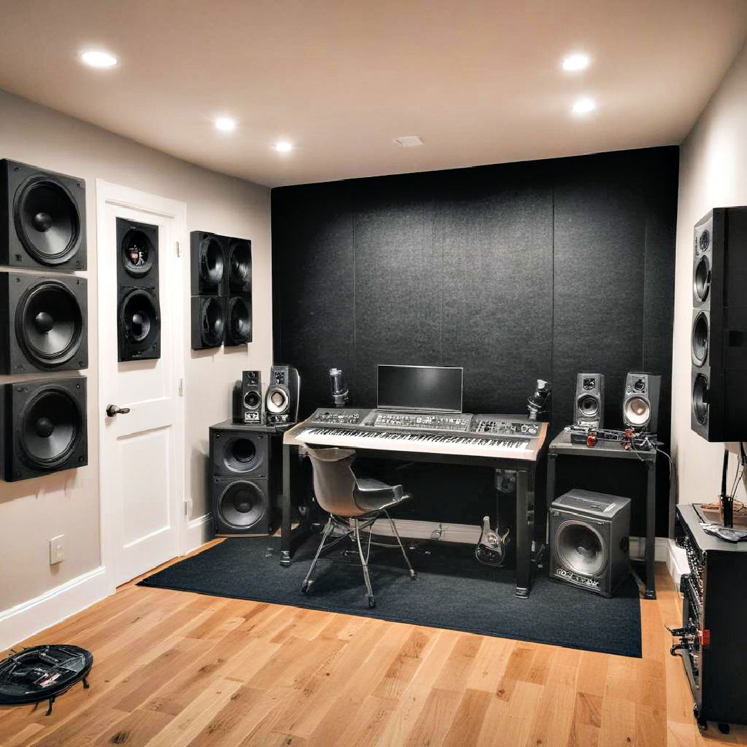 dark home music studio