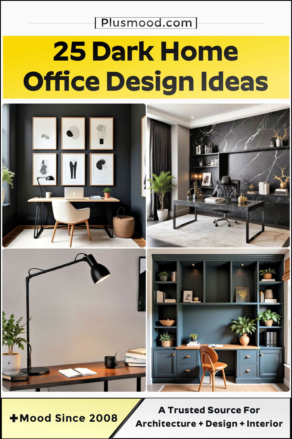 dark home office design ideas and inspiration