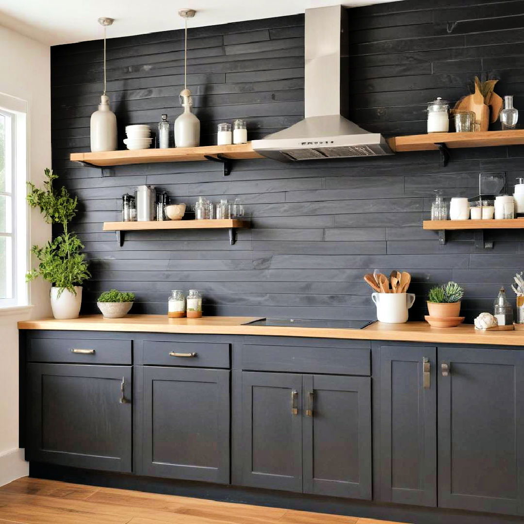 dark shiplap for a bold statement