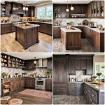 dark wood kitchen cabinets