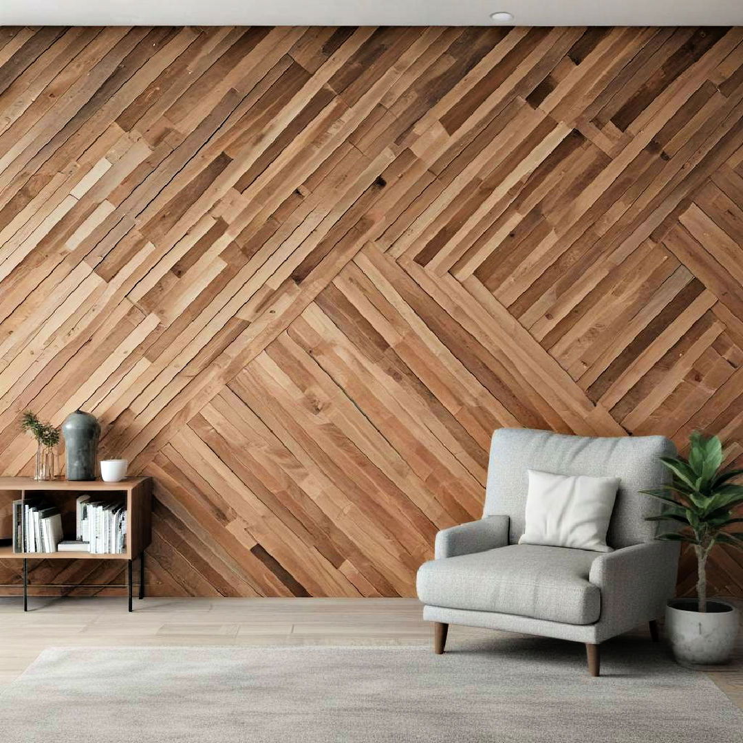 diagonal wood slats