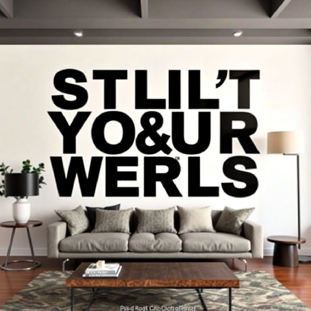 display oversized typography art