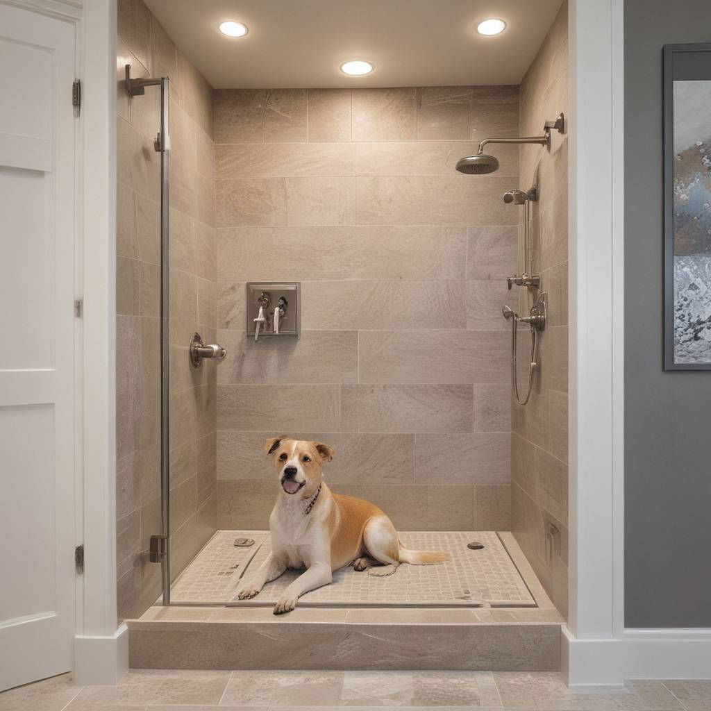 dog shower stall