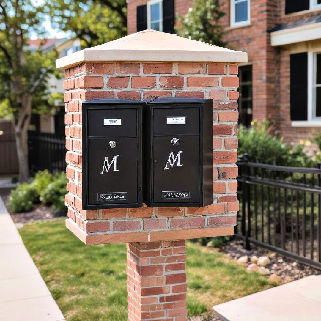 double brick mailbox