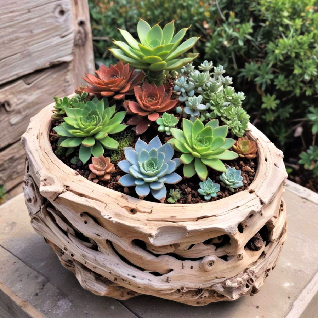 driftwood containers